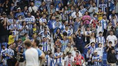 Los aficionados del Deportivo, durante un encuentro esta temporada en Abanca Riazor