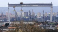 Vista de los astilleros de Navantia Fene