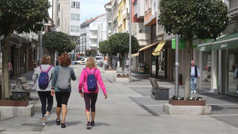 Imagen de la calle Catelao, en el casco urbano de O Grove