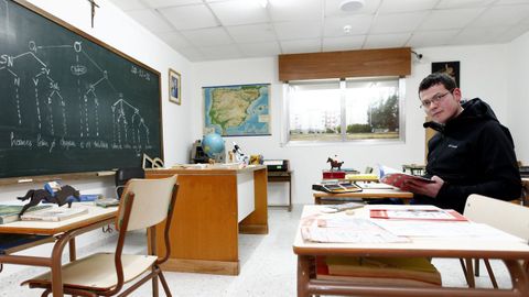 Aula de EGB del Museo Pedagóxico de Galicia, situado en el compostelano barrio de San Lázaro