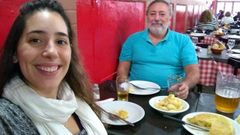 Rafael Cuadrado y su hija Martina regresaron al pa� hace siete a�os tras emigrar a Galicia