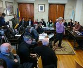 Reuni�n el pasado mi�rcoles en el Concello de Poio para tratar de avanzar en el conflicto de lindes. 
