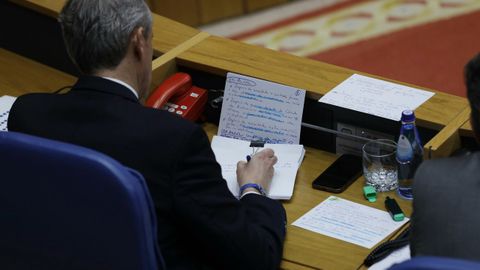 Alfonso Rueda, preparando la respuesta a los lderes del BNG y PSdeG