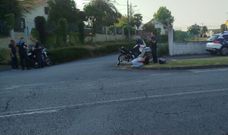 Accidente en Dorneda, en el que se vio implicada una moto.