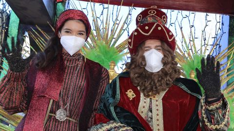 Cabalgata de Reyes en la avenida de Castelao, en Vigo