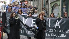 La protesta de los abogados y procuradores en Ferrol
