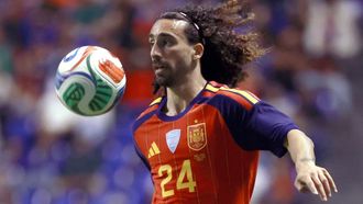 Marc Cucurella, durante el amistoso entre Espa�a y Per�.