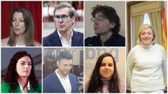 De izquierda a derecha y de arriba a abajo: Lara Mndez, Quique Rozas, Felipe Rivas, Paula Alvarellos, ngeles Novo, Damin Carballo e Iria Buide