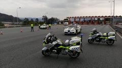 Control de la Guardia Civil en el peaje de Tui, en la AP-9
