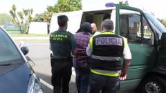 Declaran en los juzgados de Vilagarc�a dos detenidos por un alijo de coca�na en Algeciras