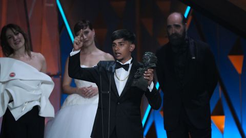 El actor Antonio  Toni  Fern�ndez Gabarre recoge el Goya a mejor actor revelaci�n por �Ciudad sin sue�o�.