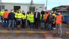 Garc�a-Cadi�anos, con los trabajadores