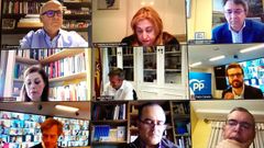 Captura de la videoconferencia difundida por la direcci�n provincial del PP