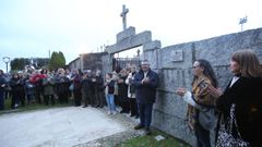 Ribadumia homenaxea os vecios que usan a lngua galega pra despedirse dos seu seres queridos.