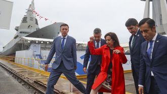 Las imgenesde la previa de la botadura con la ministra de Defensa