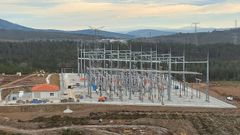 Una subestaci�n de Red El�ctrica en Galicia, en archivo.