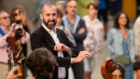 Nicols Ravelli, director de la Xoven Orquestra de Lugo Terra Nova, en la primera edicin del curso de msica orquestal.