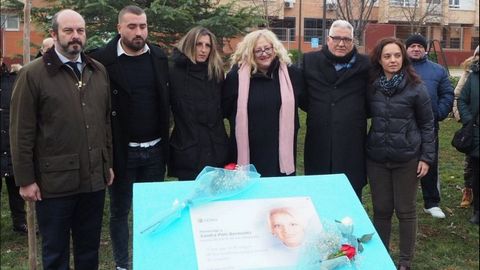 Imagen de archivo del homenaje del Ayuntamiento de Getafe a Sandra Palo con el descubrimiento de una placa en su memoria
