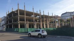 En este edificio de la calle Conde Pallares, hace meses, se realizaron trabajos para mejorar la seguridad