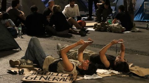La acampada en Sol ha transcurrido con normalidad