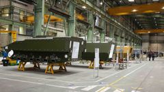 Veh�culos blindados Hunter durante una visita a la f�brica GDELS-SBS en Trubia