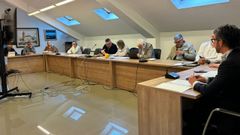 Alcaldes y representantes de los grupos políticos asistieron a la reunión celebrada en la casa consistorial de Brión.