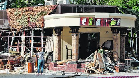 La cafetera donde se produjo la explosin qued completamente destruida