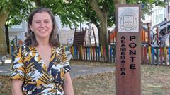 Natalia Gonz�lez, en el parque de A Ponte.