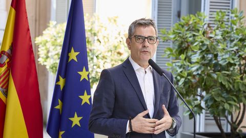 El ministro de la Presidencia, Justicia y Relaciones con las Cortes, Flix Bolaos, en el Palacio de Parcent, este viernes.