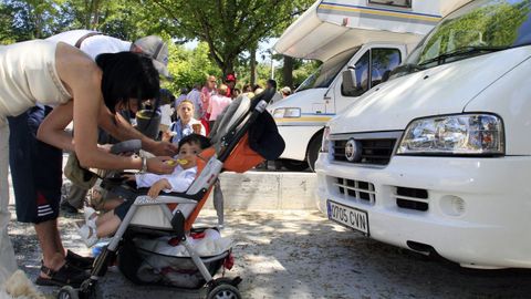 El rea de autocaravanas del parque de Sangoedo, en Chantada, en una foto de archivo