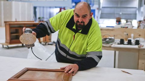 Miguel Balado, en la sede de su empresa, en el polígono de Río do Pozo, en Narón