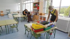 Preparativos en las aulas del Juan de L�ngara