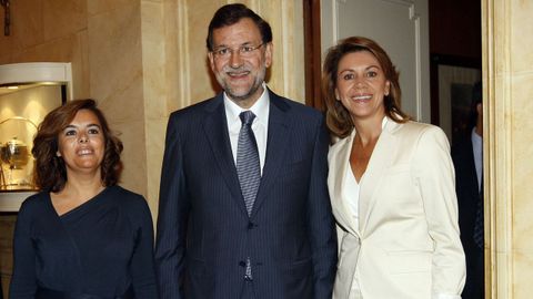 Soraya S�enz de Santamar�a, Rajoy y De Cospedal en una imagen del 2010
