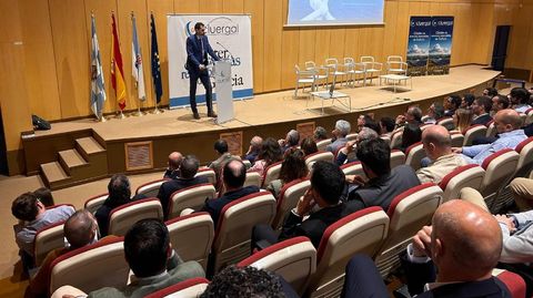 El director xeral de Planificacin Enerxtica, Pablo Fernndez Vila, en la inauguracin de una jornada de elica marina en Ferrol