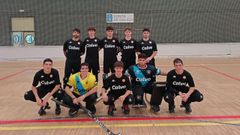 Plantilla del Lubi�ns antes del duelo ante el Liceo de OK Bronce