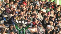 Imagen de la hinchada en A Malata en el partido frente al Pontevedra.