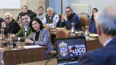 Grupo provincial del PP, con Casti�eira que ocupa el puesto de portavoz junto a Elena Candia