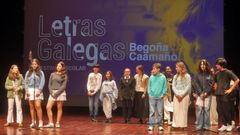 O alumnado participou dende o escenario