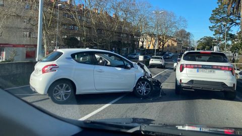 Estado en el que qued� uno de los turismos implicados en el siniestro