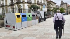Presentaci�n de las �illas emerxentes � de contenedores que el Concello desplegar� y retirar� a diario en el centro hist�rico de Pontevedra
