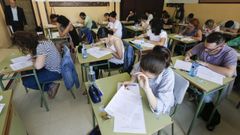 Imagen de archivo de unas oposiciones de educaci�n en Lugo en el a�o 2019