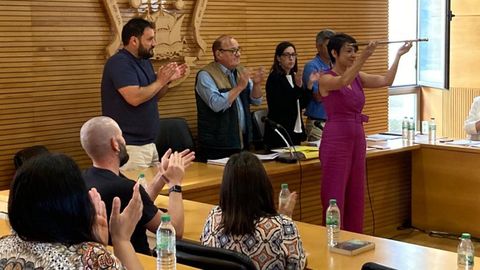 Imaxe de arquivo de Mar�a Lago co bast�n de mando, no pleno de investidura.