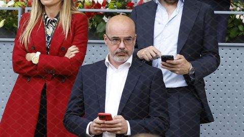 El delegado del Gobierno en Madrid, Francisco Mart�n, en la final individual del Mutua Madrid Open que disputaron Casper Ruud y Jack Draper el pasado domingo.
