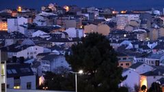 Vista de Burela, de noche