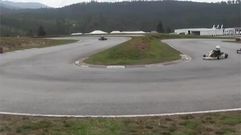 El kart de Gonzalo volc� hacia atr�s