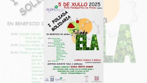 I Foliada Solidaria de Agaela e el pabelln de Pravio