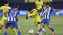 Lance del encuentro entre el Villarreal-Deportivo
