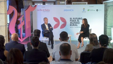 Pablo Viqueira, de Ineltrn, durante el foro en Friol