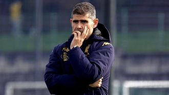 Antonio Hidalgo, durante una sesi&oacute;n de entrenamiento del Deportivo.