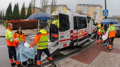 Hugo convierte la rotonda de Cerde�o en una laguna